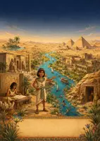 Vorschau - Interaktives Material - Digitales Lerndorf: Das Geheimnis von Kemet (Ägypten, GW, interaktive PDF) - Deckblatt