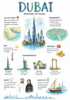 Vorschau - Arbeitsblätter - Lernposter + Arbeitsblätter zum Thema "Dubai" + Lösung & MP3 + Mindmap + Infografik - Deckblatt