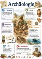 Vorschau - Arbeitsblätter - Lernposter + Arbeitsblatt zum Thema "Archäologie" + Onlineübung & MP3 + Mindmap + Infografik - Deckblatt