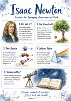 Vorschau - Arbeitsblätter - Lernposter + Arbeitsblatt "Isaac Newton" + Onlineübung & MP3 + Mindmap + Infografik - Deckblatt