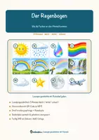 Vorschau - Mal- und Bastelvorlagen - Der Regenbogen – Lesespurgeschichte mit Rätselaufgaben (Klasse 6) - Seite 1