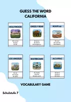 Vorschau - Arbeitsblätter - CALIFORNIA Guess The Word More 3 Unit 11 California Dreaming - Deckblatt