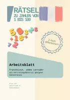 Vorschau - Arbeitsblätter - Französische Zahlenrätsel mit Lösung - Deckblatt