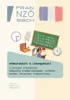 Vorschau - Arbeitsblätter - Uhrzeiten & Präpositionen mit à (au, aux, à la, à l') - Deckblatt