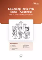 Vorschau - Arbeitsblätter - At School – 5 englische Lesetexte mit Aufgaben & Lösungen | Klasse 3-4 - Deckblatt