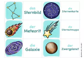 Vorschau - Arbeitsblätter - Zuordnungsspiel "Weltraum" / Lernspiel Himmelskörper - Seite 3