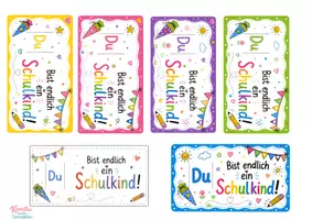 Vorschau - Mal- und Bastelvorlagen - Du-Riegel zur Einschulung und Klasse 1 – Bastelvorlage für Duplo-Schokoriegel. Willkommensgeschenk. - Seite 2