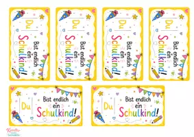 Vorschau - Mal- und Bastelvorlagen - Du-Riegel zur Einschulung und Klasse 1 – Bastelvorlage für Duplo-Schokoriegel. Willkommensgeschenk. - Seite 3