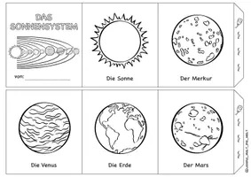 Vorschau - Arbeitsblätter - Leporello "Sonnensystem" / DIY Merkheft Planeten - Seite 3