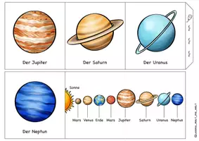 Vorschau - Arbeitsblätter - Leporello "Sonnensystem" / DIY Merkheft Planeten - Seite 2