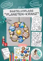 Vorschau - Spiele - Bastelvorlage DIY "Planeten-Kranz" / Sonnensystem - Deckblatt