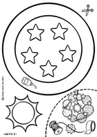 Vorschau - Spiele - Bastelvorlage DIY "Planeten-Kranz" / Sonnensystem - Seite 1