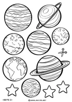 Vorschau - Spiele - Bastelvorlage DIY "Planeten-Kranz" / Sonnensystem - Seite 2
