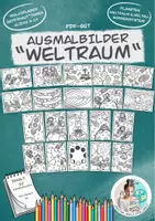 Vorschau - Spiele - Ausmalbilder "Weltraum" / Malvorlagen Weltall Raumfahrt - Deckblatt