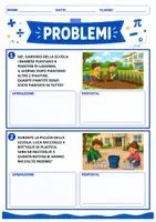 anteprima - Esercizi - Problemi illustrati classe prima a tema ambiente - Pagina 1