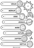 Vorschau - Mal- und Bastelvorlagen - Bastelvorlage "Sonnensystem-Fächer" / Merkhilfe Planeten - Seite 2