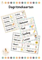 Voorbeeld - Dagritmekaarten met figuren - lager onderwijs - Voorblad
