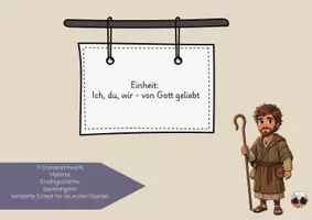 Vorschau - Mal- und Bastelvorlagen - Ich, du, wir - von Gott geliebt - Deckblatt