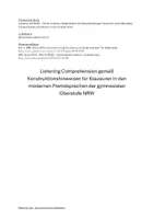 Vorschau - Klassenarbeiten - Listening Comprehension Englisch Oberstufe - Seite 1