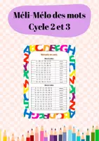 Aperçu - Jeux - Méli - Mélo des mots Cycle 2 et 3 - Page de couverture
