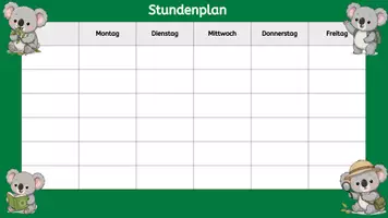 Vorschau - Anderer Materialtyp - Koalaklasse Stundenplan Grundschule - Seite 1