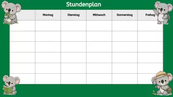 Vorschau - Anderer Materialtyp - Koalaklasse Stundenplan Grundschule - Seite 2