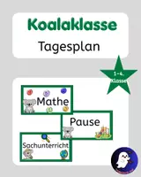 Vorschau - Poster - Koalaklasse Tagesplan Tafelkarten Stundenplan Transparenzen - Deckblatt
