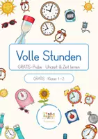 Vorschau - Arbeitsblätter - GRATIS Uhrzeit - Volle Stunden (Probeseiten) - Deckblatt