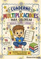 Vista previa - Hojas de trabajo - ¡Resuelve las multiplicaciones, colorea y aprende! - Portada
