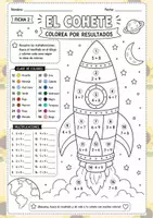 Vista previa - Hojas de trabajo - ¡Resuelve las multiplicaciones, colorea y aprende! - página 2