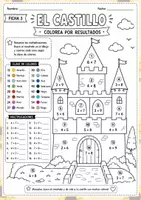 Vista previa - Hojas de trabajo - ¡Resuelve las multiplicaciones, colorea y aprende! - página 3