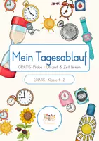 Vorschau - Arbeitsblätter - GRATIS Uhrzeit - Mein Tagesablauf (Probeseiten) - Deckblatt