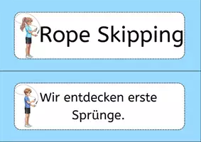 Vorschau - Stundenentwürfe - Rope Skipping – Unterrichtsreihe mit Sprungkarten, Stationen und Differenzierung - Seite 1