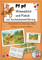 Vorschau - Poster - Buchstabe Pf pf: Wimmelbild / Plakat zur Buchstabeneinführung - Deckblatt