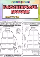 Vorschau - Arbeitsblätter - Forscherprofil Biologie – Kennenlern-Arbeitsblatt für die erste Biologiestunde | Interessen, Stärken & biologische Fragen - Deckblatt
