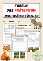 Vorschau - Arbeitsblätter - Das Präteritum in Fabeln | Deutsch Klasse 5/6 - Deckblatt