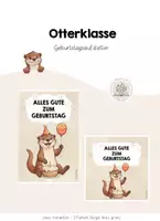 Vorschau - Anderer Materialtyp - Otterklasse - Geburtstagsaufsteller/-schild - Deckblatt