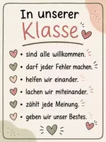 Vorschau - Poster - Klassen-Poster / Werte und Miteinander / Classroom Management - Deckblatt