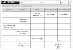 Vorschau - Arbeitsblätter - PAST PROGRESSIVE - Forming Sentences (Worksheet) - Seite 2