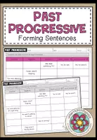 Vorschau - Arbeitsblätter - PAST PROGRESSIVE - Forming Sentences (Worksheet) - Deckblatt