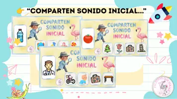 Vista previa - Hojas de trabajo - DIBUJOS QUE COMPARTEN SONIDO INICIAL - Portada