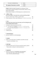 Vorschau - Arbeitsblätter - Digitale Präsentationen gestalten – Arbeitsauftrag mit Bewertung | ITG - Deckblatt
