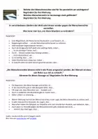 Vorschau - Arbeitsblätter - Arbeitsblatt Menschenrechte Schreiben - Seite 1