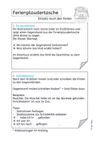 Vorschau - Arbeitsblätter - Ferienplaudertasche Auswertung nach den Ferien - Seite 3