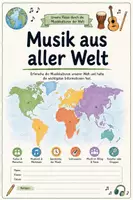 Vorschau - Arbeitsblätter - Musik aus aller Welt: Materialpaket inklusive Poster - Seite 1