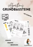 Vorschau - Arbeitsblätter - Grundbausteine Algorithmus: Sequenz, Schleife, Bedingung - Deckblatt