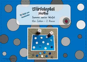 Vorschau - Spiele - Würfelspiel Mathe_Summe zweier Würfel - Deckblatt
