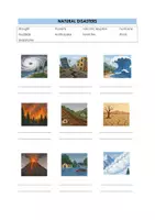 Vorschau - Arbeitsblätter - NATURAL DISASTERS Vocabulary Exercise - More 3 Unit 12 SURVIVAL - Seite 1