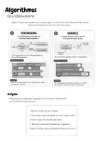 Vorschau - Arbeitsblätter - Grundbausteine Algortihmus: Verzweigung und Variable - Seite 1