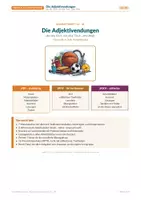 Vorschau - Unterrichtsreihen - Adjektivendungen – DaZ/DaF A2/B1 - Deckblatt